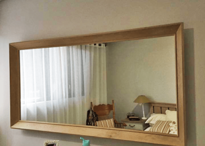 Custom wooden mirror frame
