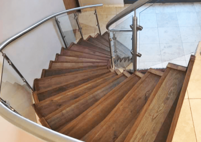 Modern wood staircase