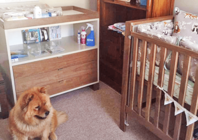 custom baby changing station